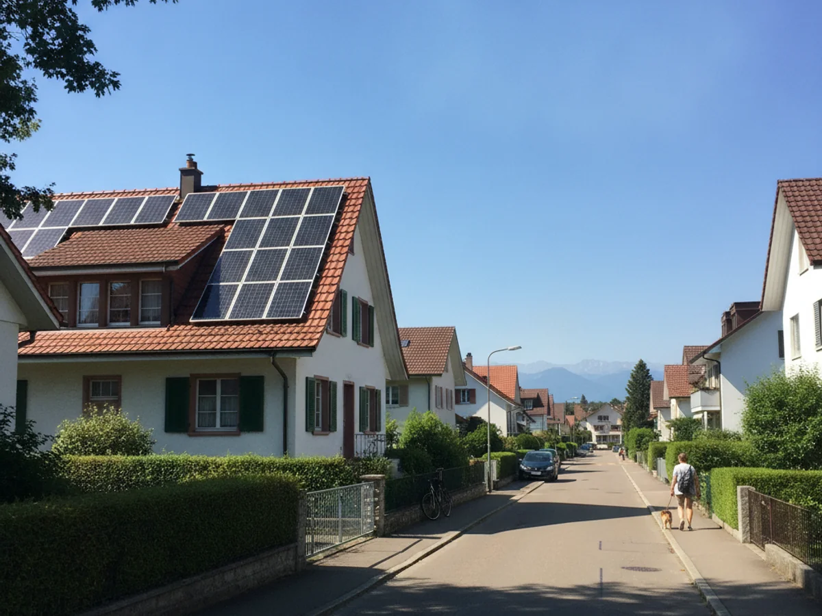 Panneaux solaires à Meyrin Genève